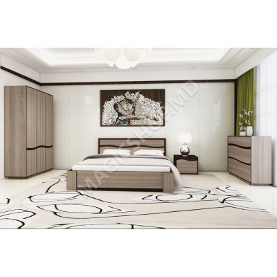 Dormitor Yasen Geneva 1600 (Stejar Sonoma Trufa/Wenge Magic)